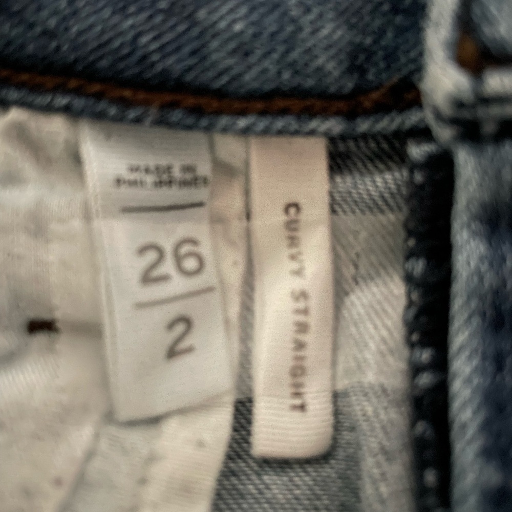 LOFT Women's Straight Leg Jeans in Blue - Picture 3 of 3